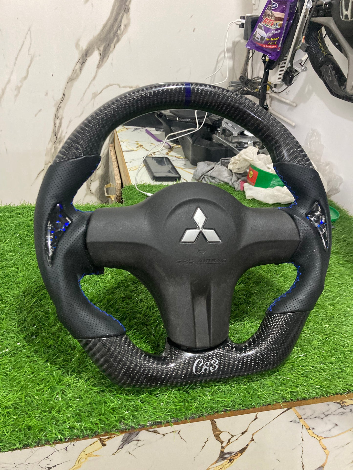 Mitsubishi GLX Fiber Carbon Steering wheel